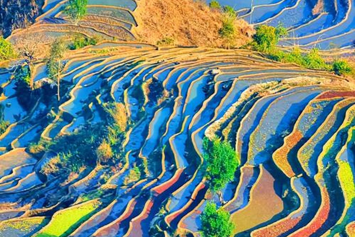 红河撒玛坝万亩梯田景区